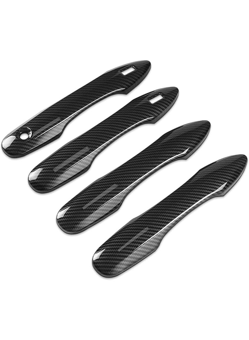 2018-2025 Camry for 2019-2025 Corolla for Venza Avalon Pruis Accessories No Adhesive Snap-on Car Door Handle Cover Protector Car Exterior Door Handle Cover Trims -Carbon Fiber Style - Image 2