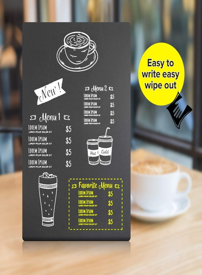 IRICUS Small Tabletop Chalkboard Sign - 6x8 inch - Mini Blackboard with Stand - Table Top Chalk Easel - Image 3
