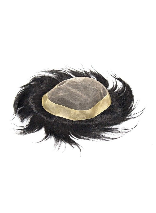 Kabello Hair Loss Solution Hair Patch/Wigs/Human Hair Toupee Mono Base 6 Inch Hair (10X8 Black/Brown) - Image 4