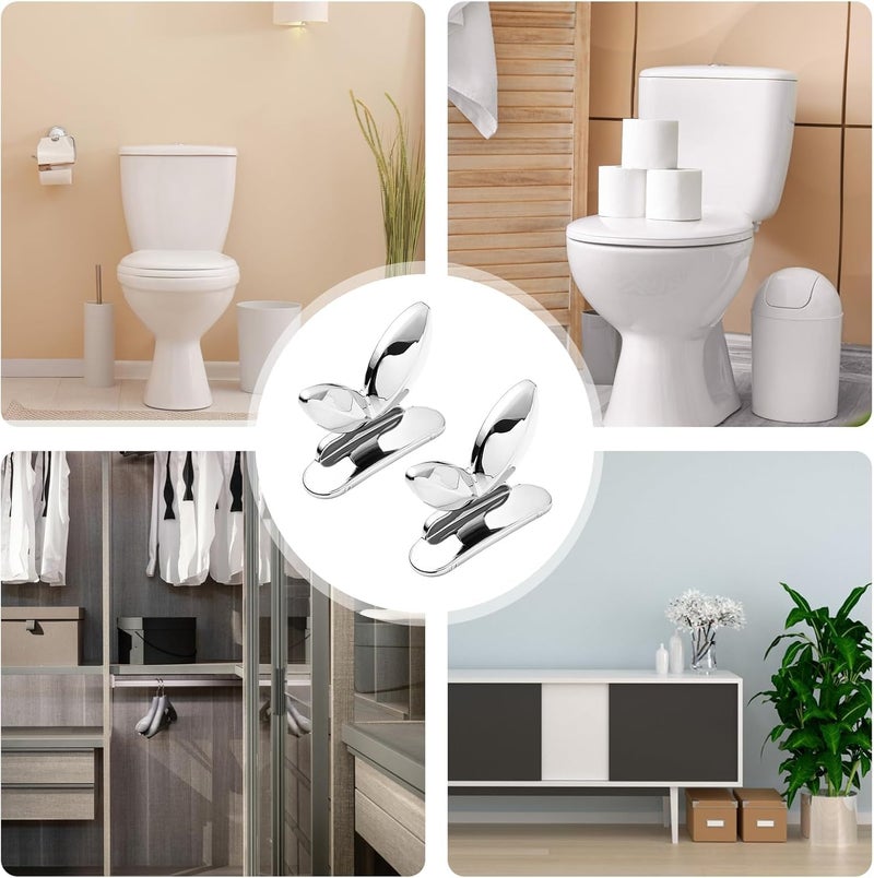 KICKZU Toilet Seat Lift Handle, Plastic Toilet Seat Lifter, Practical Toilet Seat Raiser Avoid Touching Toilet Lid, Non-Dirty Hand Toilet Opener, Household Drawer Handle, Toilet Accessories (Rose Gold) - Image 3