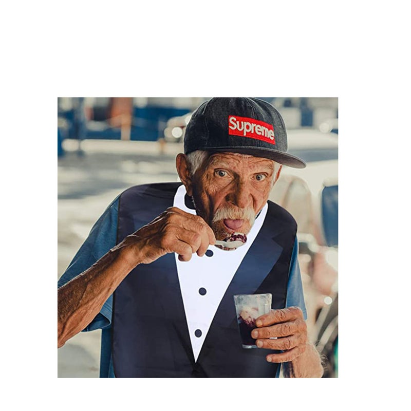 SOLARAE Adult Bibs, Waterproof Bandana Elderly Bib, Washable And Reusable Adjustable Protector Bibs, Bow Tie Design, Suit Adult Bibs for Men & Women for Eating- 1 Pcs - Image 4