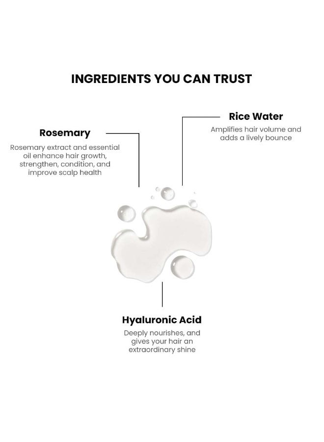 ثريفيكو ثرايف كو بخاخ ماء الروزماري للشعر | مع مستخلص إكليل الجبل الطبيعي 100% وماء الأرز وحمض الهيالورونيك | لنمو الشعر والتحكم في تساقط الشعر | يضيف اللمعان والظروف | خفيف الوزن | للرجال والنساء، 100 مل - Image 5