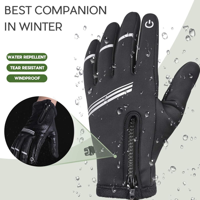 HIKENTURE Winter Cycling Gloves for Men and Women - Thermal Full Finger Bike Gloves - Touch Screen Windproof Warm Non-Slip Road Mountain Bicycle Gloves for Running,Driving,Hiking,and Skiing - Image 4