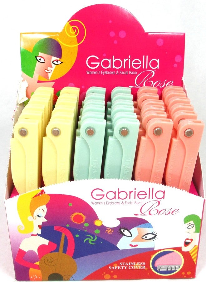 Gabriella 36 Pack Gabriella Womens Folding Eyebrows & Facial Razor - Image 2