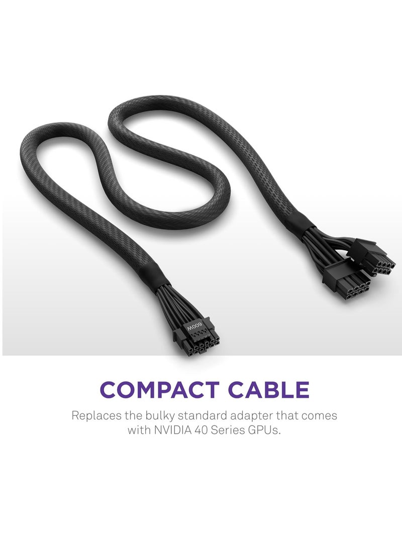 NZXT NZXT 12VHPWR Adapter Cable,12+4-Pin (16-Pin), 12HVPWR to Dual 8-Pin PCIe Connectors, Black - Image 5