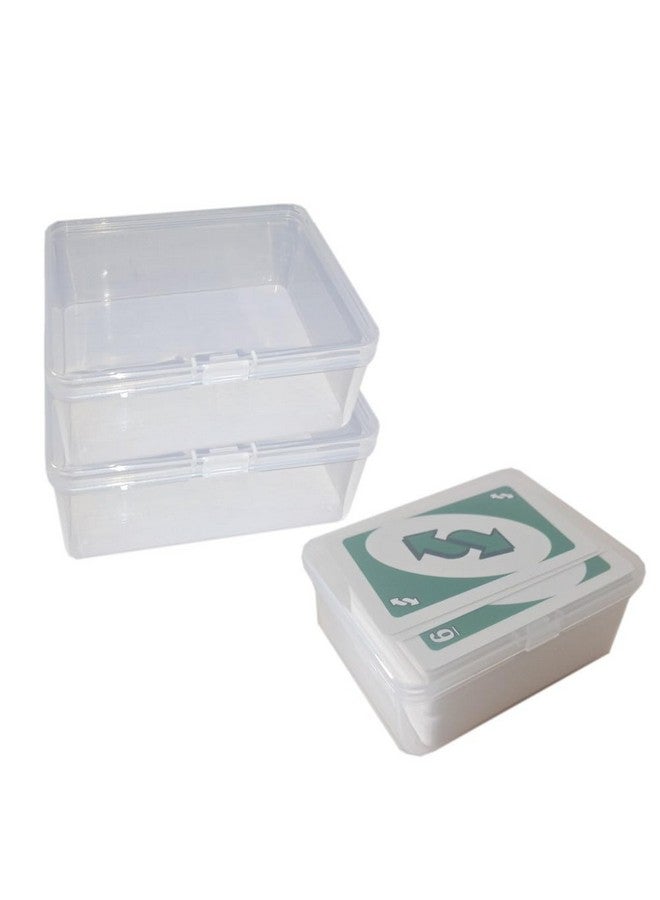 DKAOVH 2PCS Plastic Game Card Storage Box, UNO Card Case, playing card box, High Capacity Playing Card Case (NO Cards) - Image 1