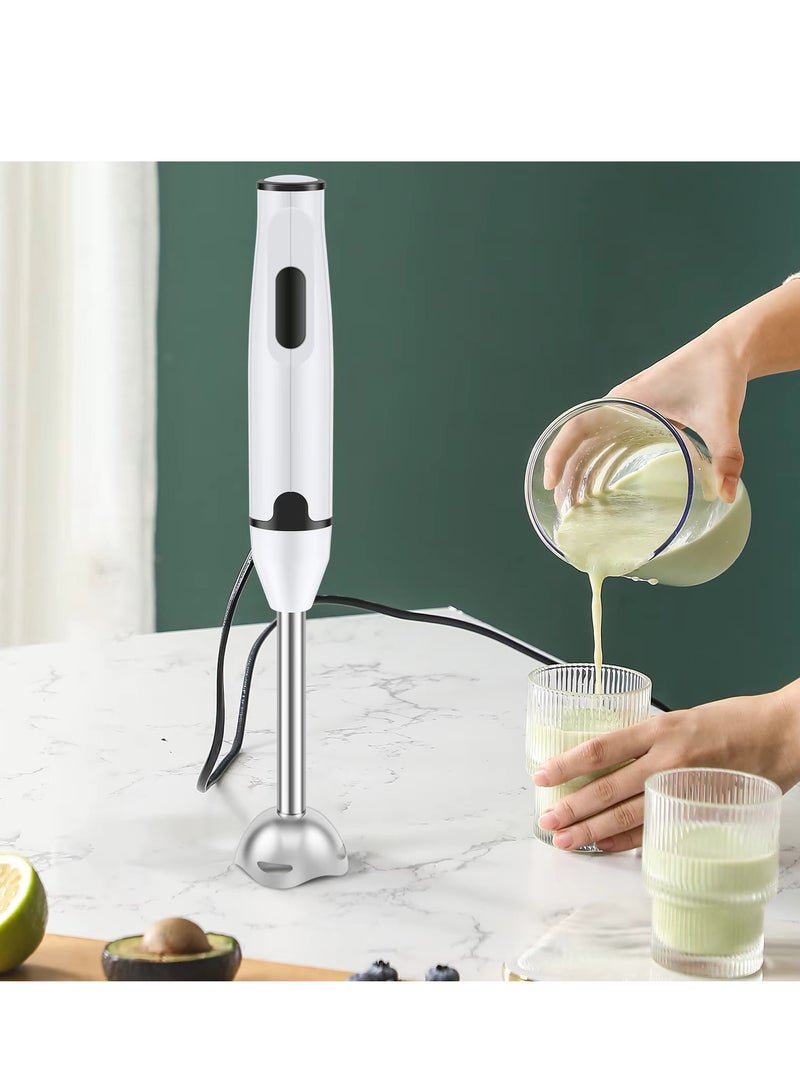 Microplus 2 Speed Handheld Hand Blender, Stainless Steel Shaft, Power 350 W, Your Collection, Powerful Mixing Motor, Ergonomic Design, Lightweight, Super Easy Use White PS-4810 - Image 4