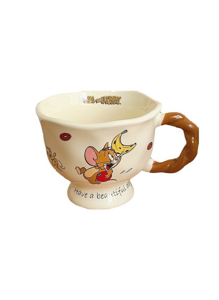 general Cat and Mouse Vintage Ceramic Mug Coffee Mug Souvenir Cartoon Water Cup (301-400ml) - Image 1