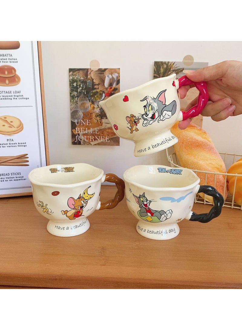 general Cat and Mouse Vintage Ceramic Mug Coffee Mug Souvenir Cartoon Water Cup (301-400ml) - Image 2