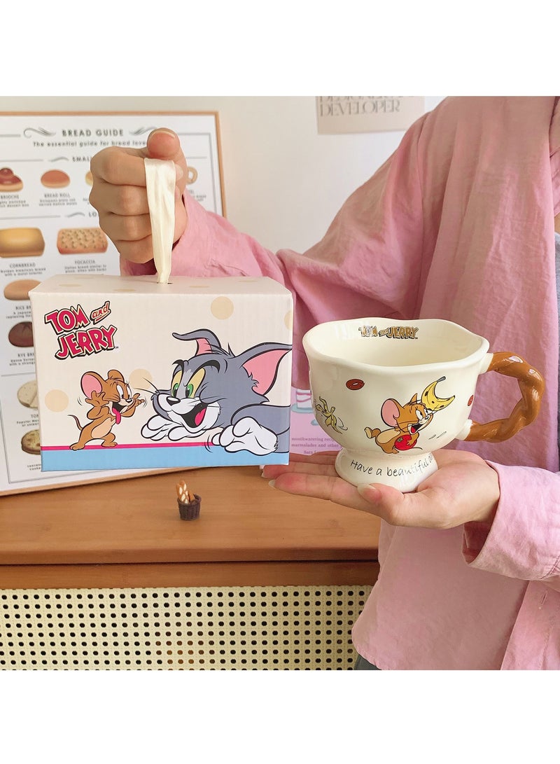 general Cat and Mouse Vintage Ceramic Mug Coffee Mug Souvenir Cartoon Water Cup (301-400ml) - Image 3