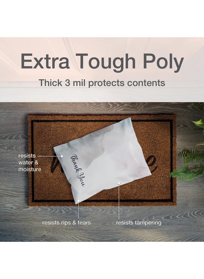 كوالتي بارك مغلفات شحن بولي ميلرز مقاس 10 × 13 بوصة من Thanks You، 100 حزمة أكياس شحن ذاتية الغلق مقاومة للماء للملابس بألوان مائية (Qua89302) - Image 3