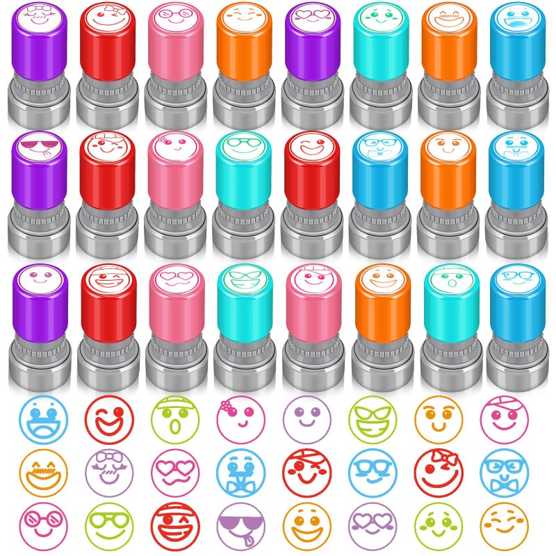 Yinder 24 Pcs Teacher Stamps for Classroom Self Inking School Classroom Stamps Gifts Bulk for Teachers Elementary Colorful Motivational Encouraging SuppliesExpression - Image 2