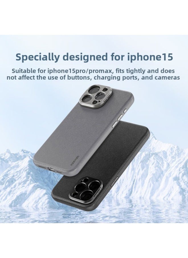 Generic - NEEWER IPhone15 Pro/Pro Max Filter Phone Case Filter Shell Magnetic Hand-Specifications:Iphone 15 Pro-grey Phone Case With Titanium Color - Image 1