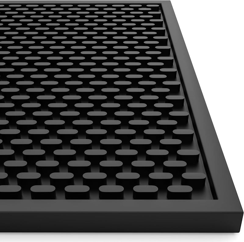 AXIESO Silicone Drip Mat - 1/2 Inch Thick, Heat-Resistant and Food Safe - Counter Top, Coffee Bar or Restaurant - Drying Mat for Glasses - 18x12 Inches - Image 1