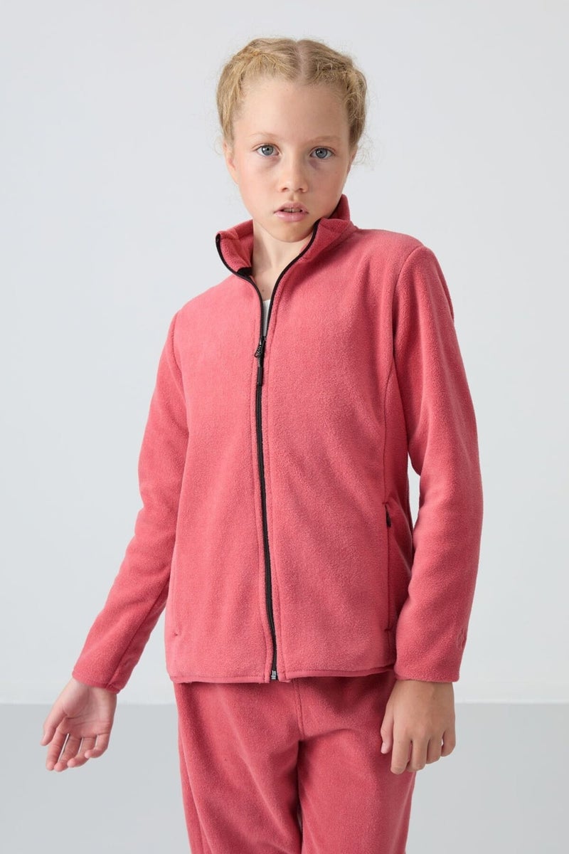 Tommy Life Wild Rose Thick Soft Texture Standard Fit Embroidered Polar Fleece Girls Sweatshirt - 75154 - Image 5