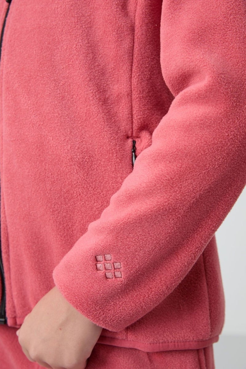 Tommy Life Wild Rose Thick Soft Texture Standard Fit Embroidered Polar Fleece Girls Sweatshirt - 75154 - Image 3