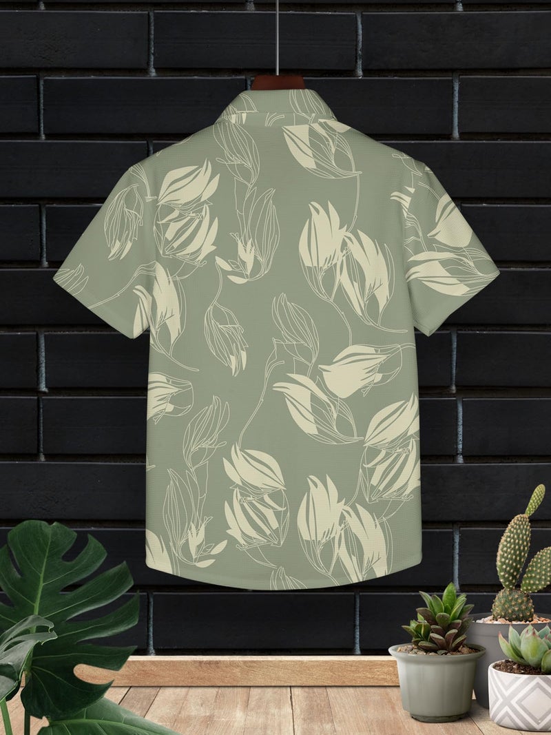 HELLCAT Boys Cotton Blend Light Green Trendy Regular Fit Printed Causal Shirt /3-4 Years - Image 3