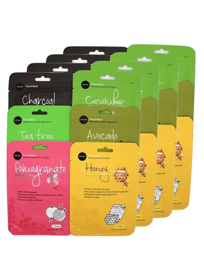 Celavi Cosmetics Celavi Essence Facial Face Mask Paper Sheet Korea Skin Care Moisturizing 4 Packs For Each 6 Flavors (New) Kbeauty Skincare 24 Masks In A Pack Made In Korea - Image 2