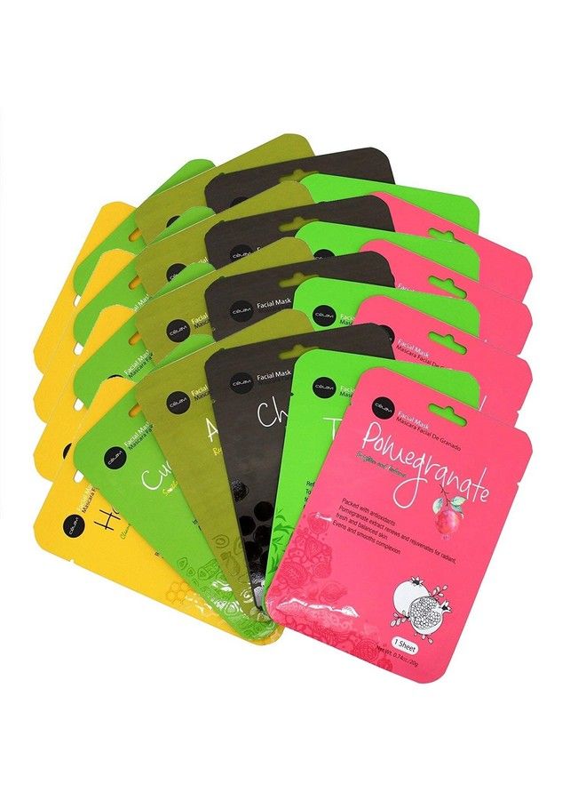 Celavi Cosmetics Celavi Essence Facial Face Mask Paper Sheet Korea Skin Care Moisturizing 4 Packs For Each 6 Flavors (New) Kbeauty Skincare 24 Masks In A Pack Made In Korea - Image 3
