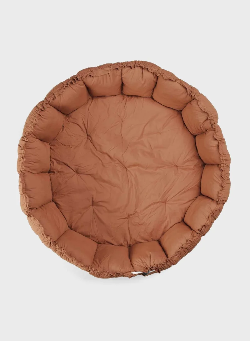 play & go Bloom Organic Playmat And Storage Bag Tawny Brown