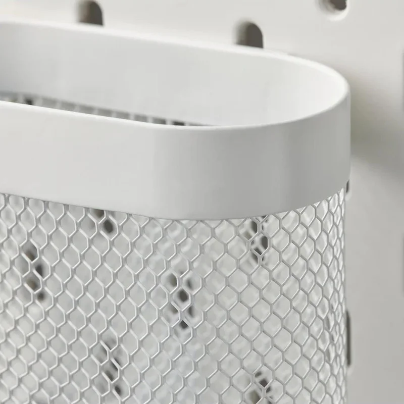 Ikea Skadis 3 Piece Set 3 Multi-Purpose Steel Board Piece White Storage Baskets