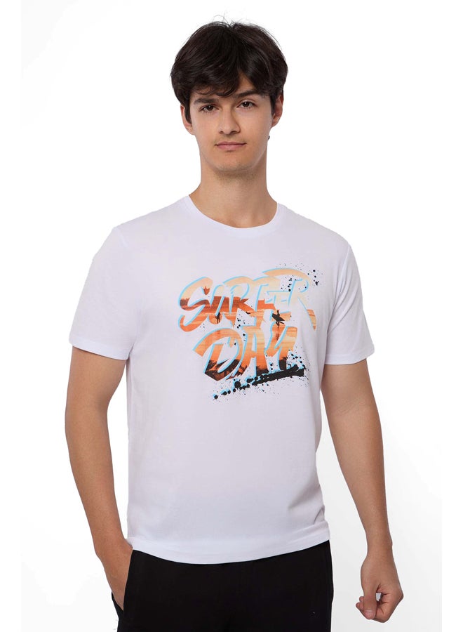 Premoda تي شيرت قطني كاجوال بقصّة عادية - Image 1