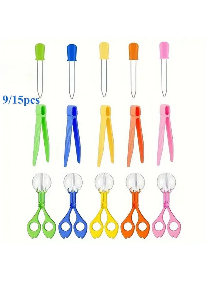 15 قطعة مجموعة أدوات المهارات الحركية الدقيقة مجموعة التعلم الحسي لتعليم STEM - Image 2