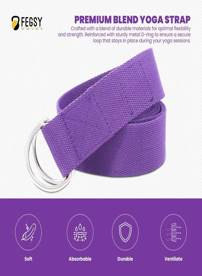 FEGSY High Density Foam Yoga Block Brick Set of 2 with Yoga Strap for Improve Strength, Aid Balance, and Flexibility (Multicolor) - Image 4