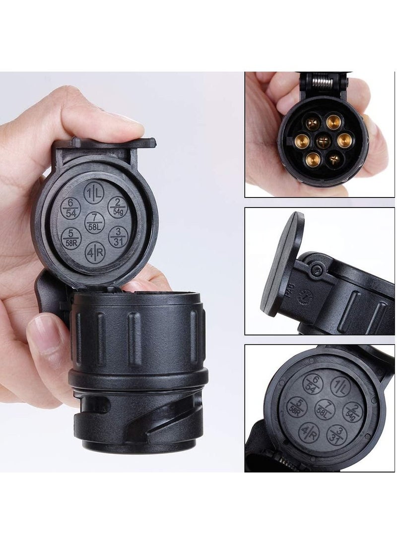 Generic - Waterproof 13 to 7 Pin Trailer Caravan Electric Adapter Towbar Towing Socket - Image 1