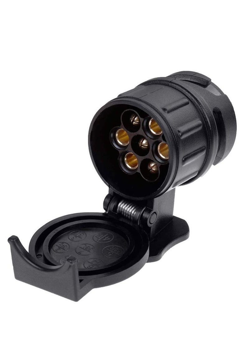Generic - Waterproof 13 to 7 Pin Trailer Caravan Electric Adapter Towbar Towing Socket - Image 1