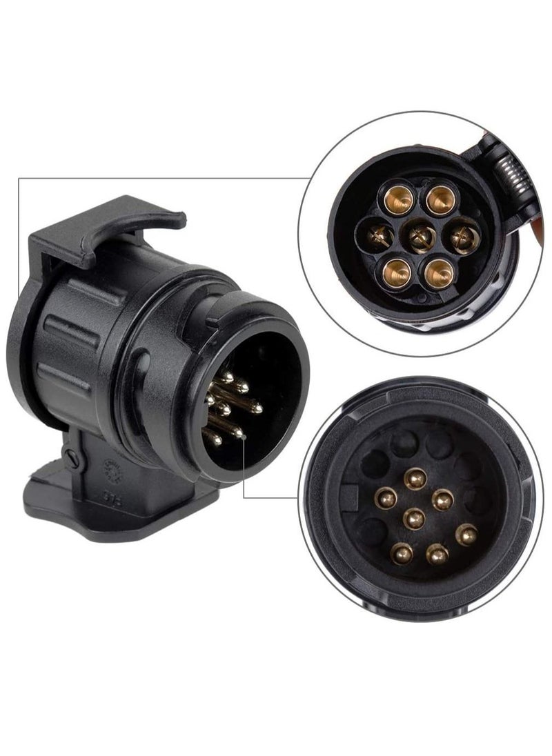 Generic - Waterproof 13 to 7 Pin Trailer Caravan Electric Adapter Towbar Towing Socket - Image 1