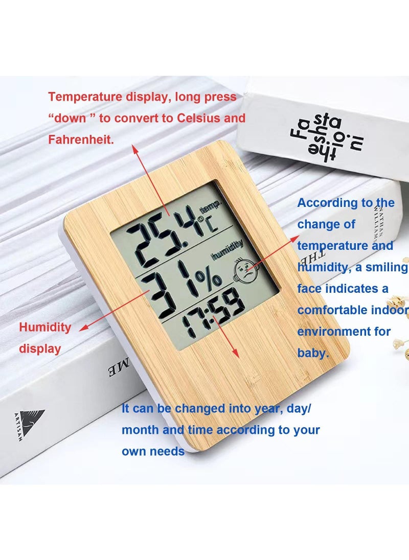 Digital Indoor Hygrometer ThermometerBamboo Thermometer and Humidity Gauge with Temperature Humidity Monitor for Home Bedroom Baby Room Office Greenhouse Cellar(Contains 2 AAA batteries) - pzsku/ZF06704DC8D524E378B28Z/45/_/1710652295/7f75f8c3-fb26-426b-9099-6b3e7ea5b2a6