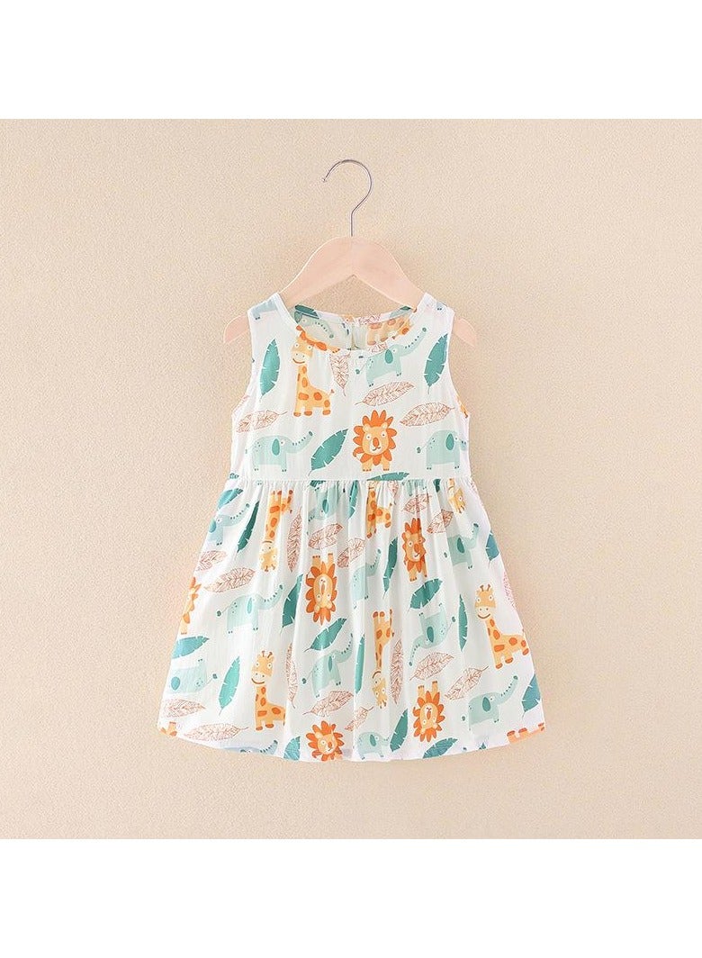 Loquat Girls Dress Children Clothing Summer Pajamas Beach  Dress - Image 1