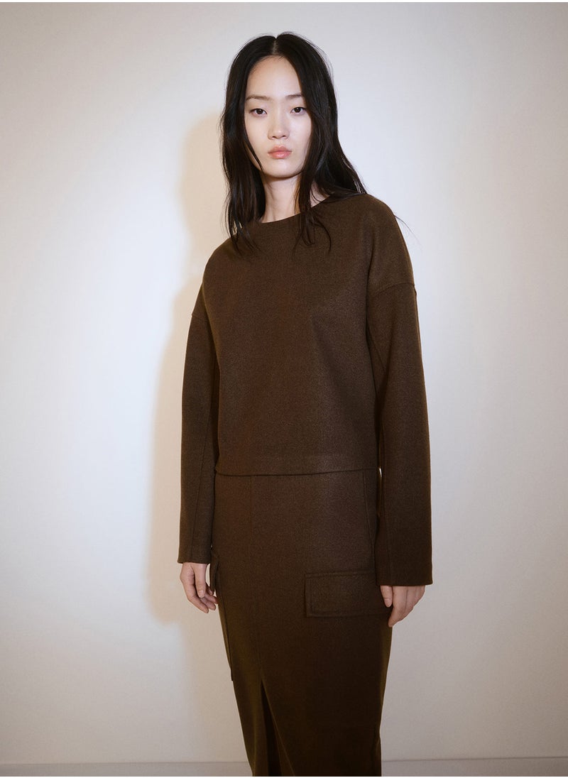 MANGO - Crew Neck Sweatshirt - Image 1