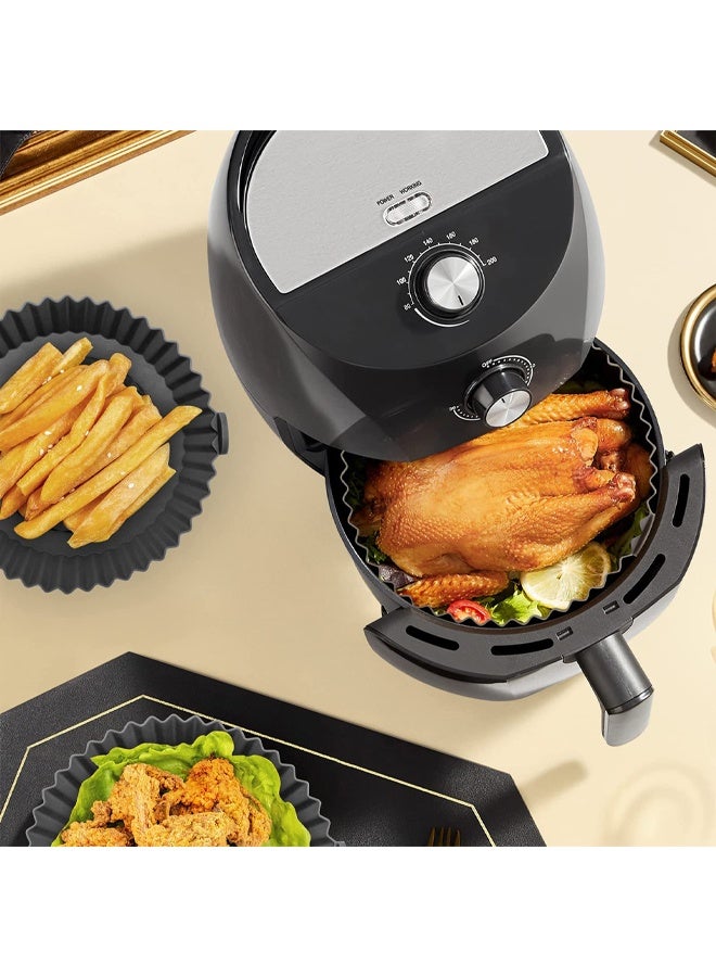 2 Pack Air Fryer Silicone Pot, Reusable Silicone Air Fryer Liners, Air Fryer Accessories, Kitchen Accessories Replacement for Disposable Parchment Paper Liner, Compatible with Ninja, Tower - Image 4