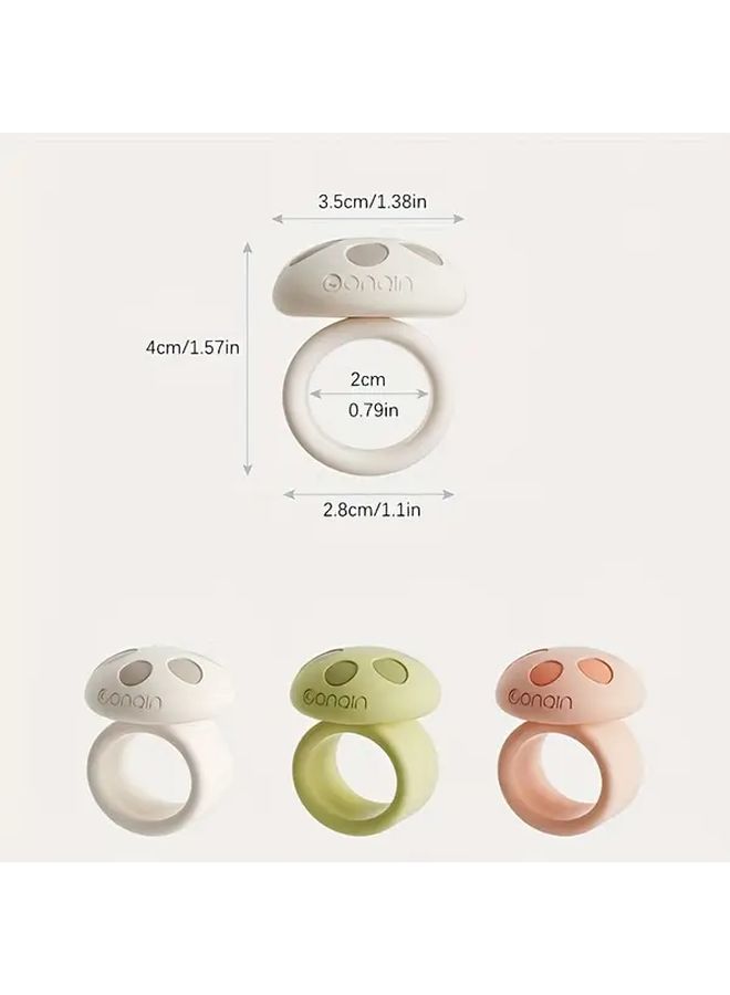 Bud Green Silicone Door Handle Protector With Anti Collision Ring Cartoon Mushroom Design Polished Metal Finish Under Door Installation For Gentle Protection Home Safety Accessory - Image 2