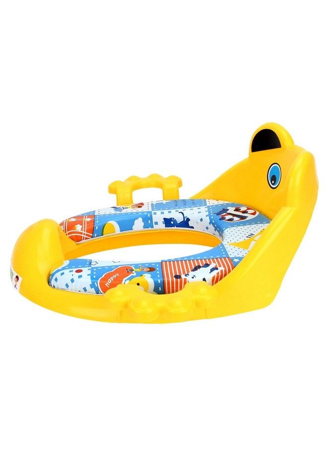 FLIPZON - Premium Baby Cushioned Potty Seat With Easy Grip Handles And Comfortable Seat ; Toilet Seat With Handle For Kids ; Suitable For Baby Boy;Girl (Yellow) - Image 1