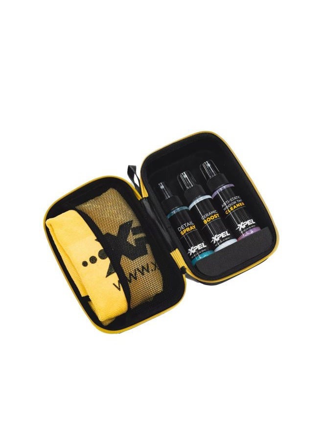 XPEL 3-Pack New Car Care Kit – Ceramic & Waterless Detailing for Paint, PPF & Glass | Ceramic Boost, Waterless Detail Spray, Streak-Free Glass Cleaner & Premium Microfiber Towel in Branded Case - Image 1