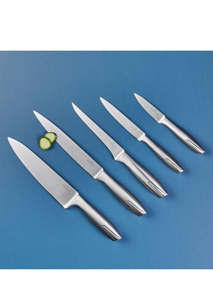 كاراجا طقم سكاكين فينوس مع ستاند زجاجي من كاراجا 5 قطع  - Image 3