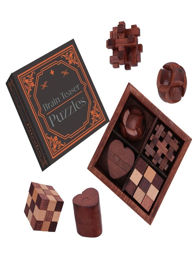 Mytothfy Wooden Brain Teaser Puzzles for Adults Teens - Brain Teaser Puzzles with Wooden Box 3D Puzzle Game Toys for Adults Teens - Unlock Interlocking Wooden Puzzle Adults Teens IQ Education Smart Toys - Image 1