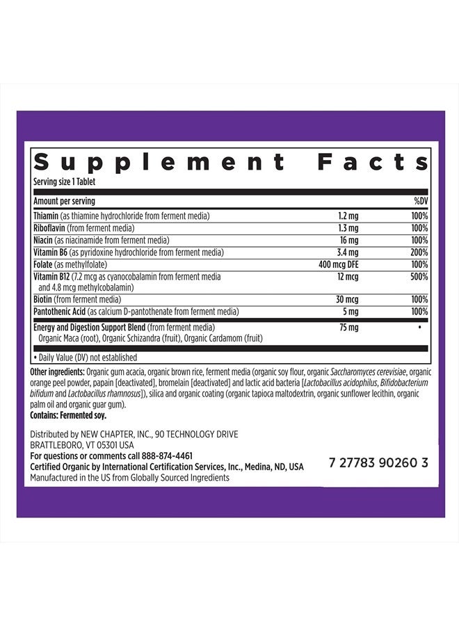 New Chapter Fermented Vitamin b Complex, 30 Count - Image 3