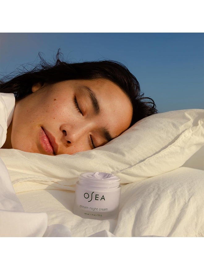 OSEA Dream Night Cream - Anti-Aging Hydrating Face Cream with Algae-Derived Bio Retinol - Plumps, Firms, & Smooths Line and Wrinkles-55g - Image 5