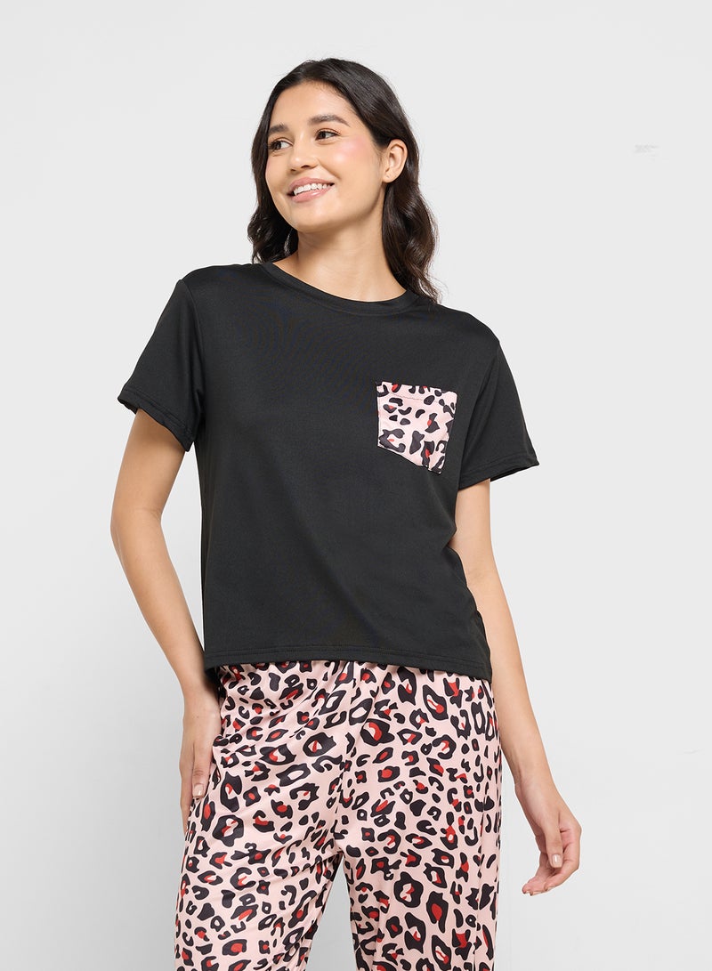 Ginger Leopard Print Nightwear Set  - Image 3
