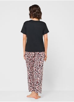 Ginger Leopard Print Nightwear Set  - Image 2