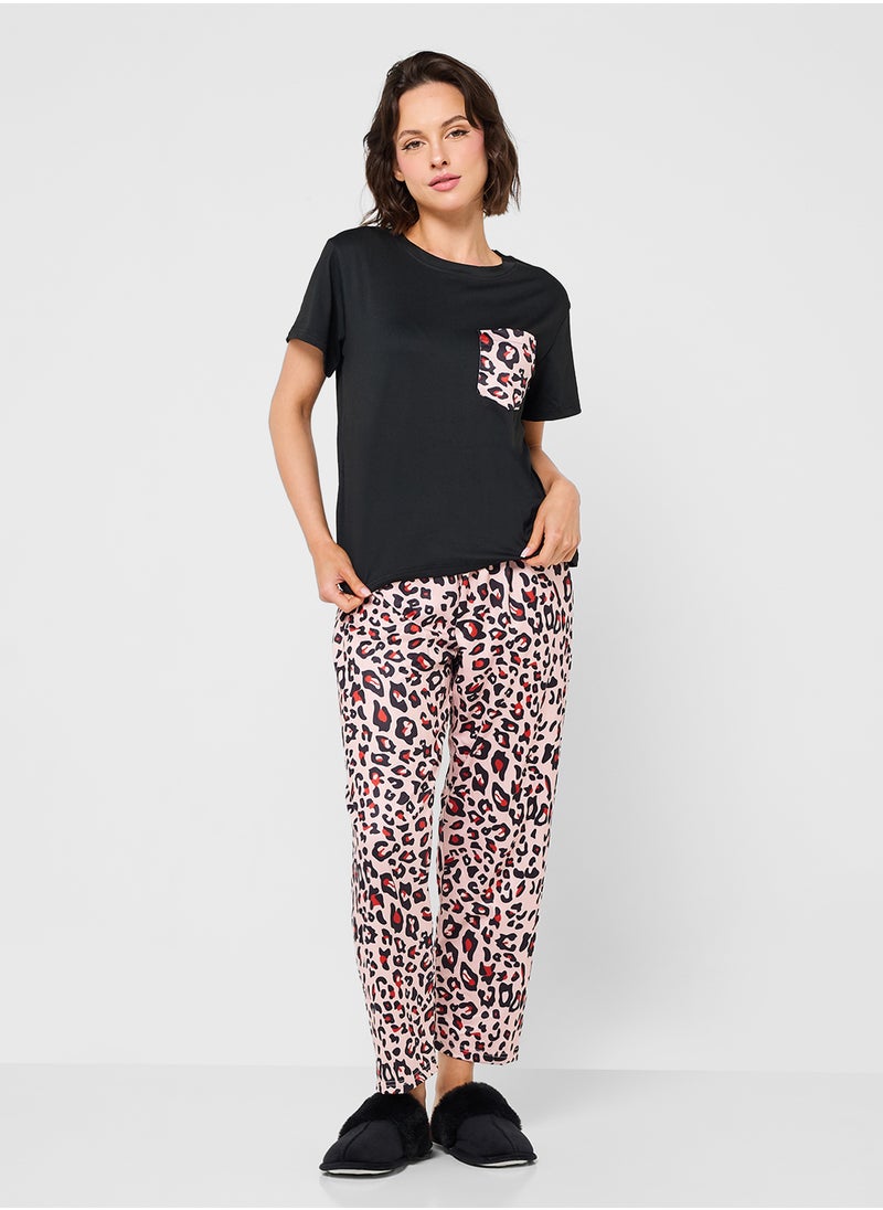 Ginger Leopard Print Nightwear Set  - Image 5