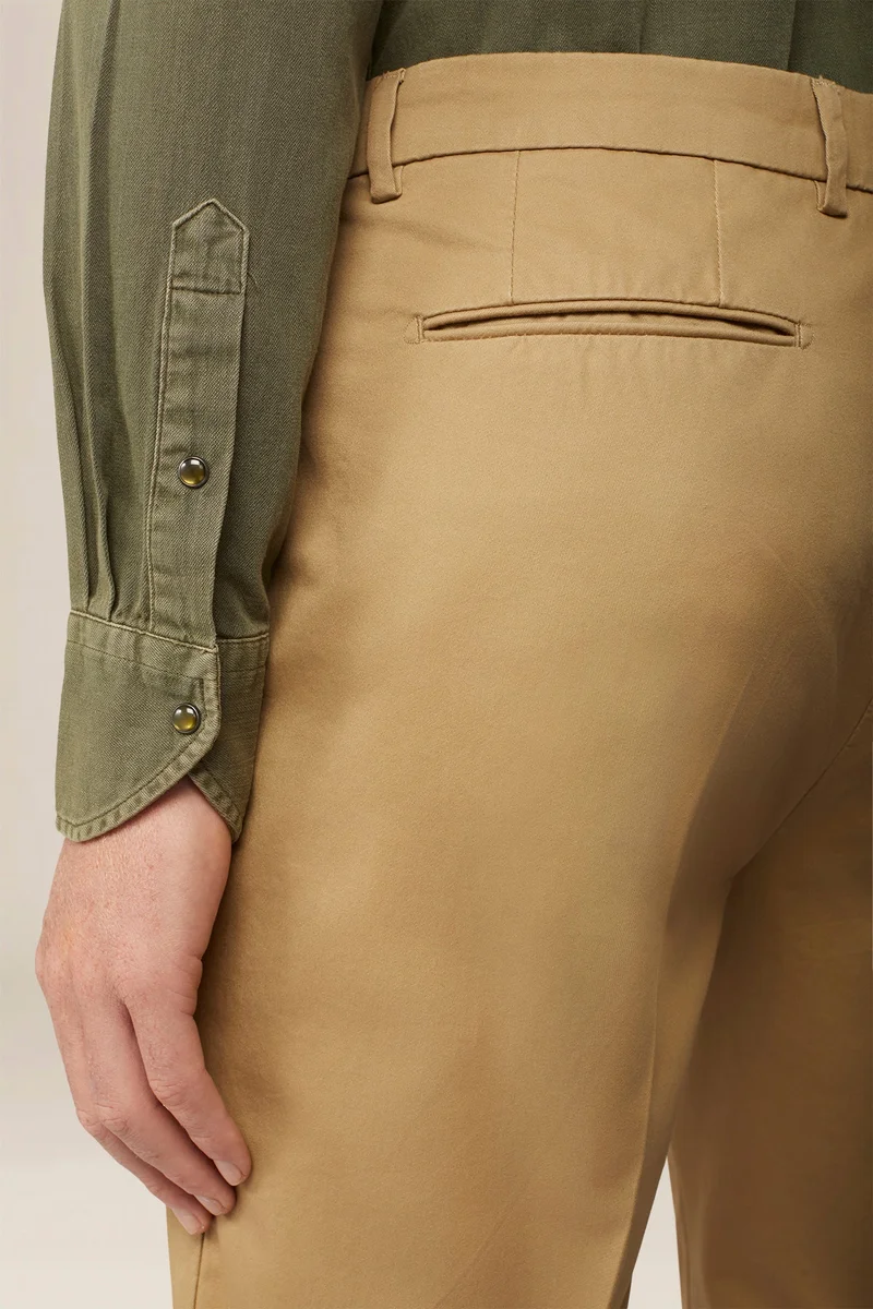 Doppelganger Brown Men's classic regular fit chino trousers - Nut for Men | Best Price UAE