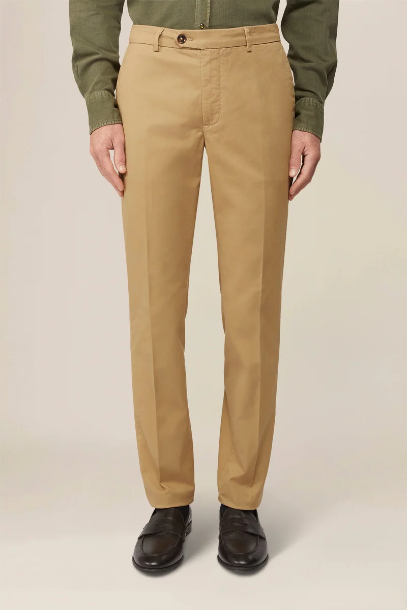 Doppelganger Brown Men's classic regular fit chino trousers - Nut for Men | Best Price UAE