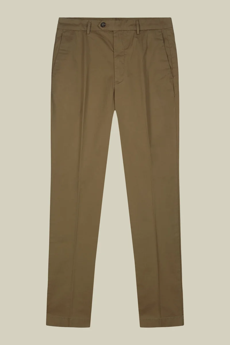 Doppelganger Brown Men's classic regular fit chino trousers - Nut for Men | Best Price UAE