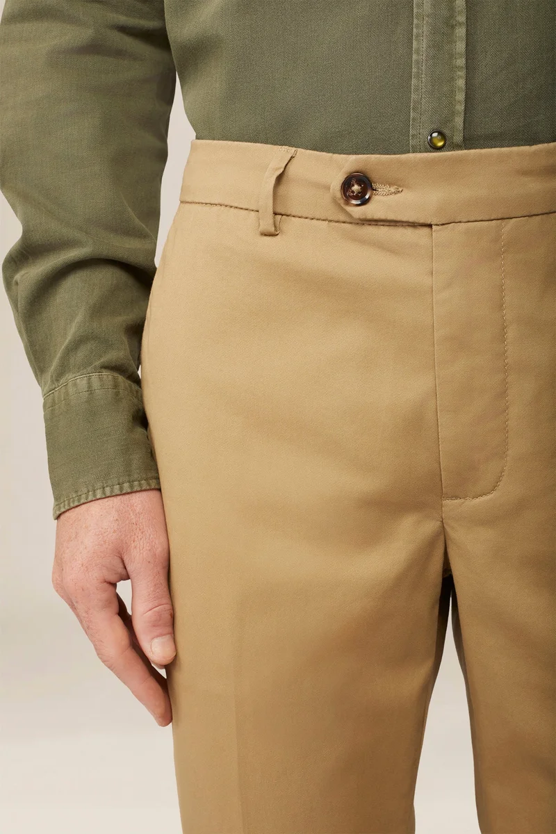Doppelganger Brown Men's classic regular fit chino trousers - Nut for Men | Best Price UAE