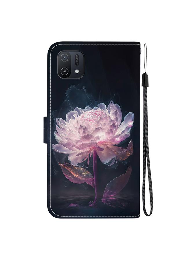 اس-توب جراب هاتف OPPO A16K مصنوع من الجلد برسومات ملونة وملمس كريستالي - Image 3